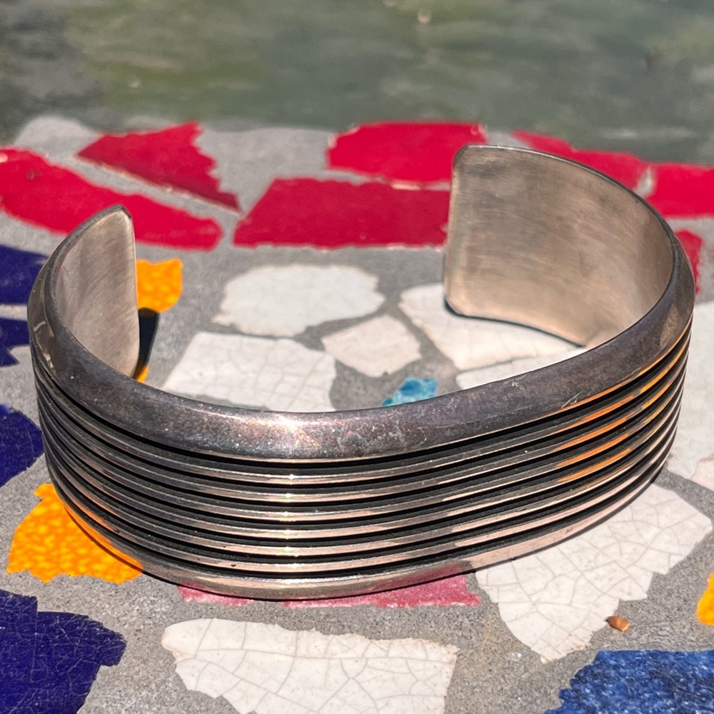 Felix Joe Navajo Sterling Cuff Bracelet